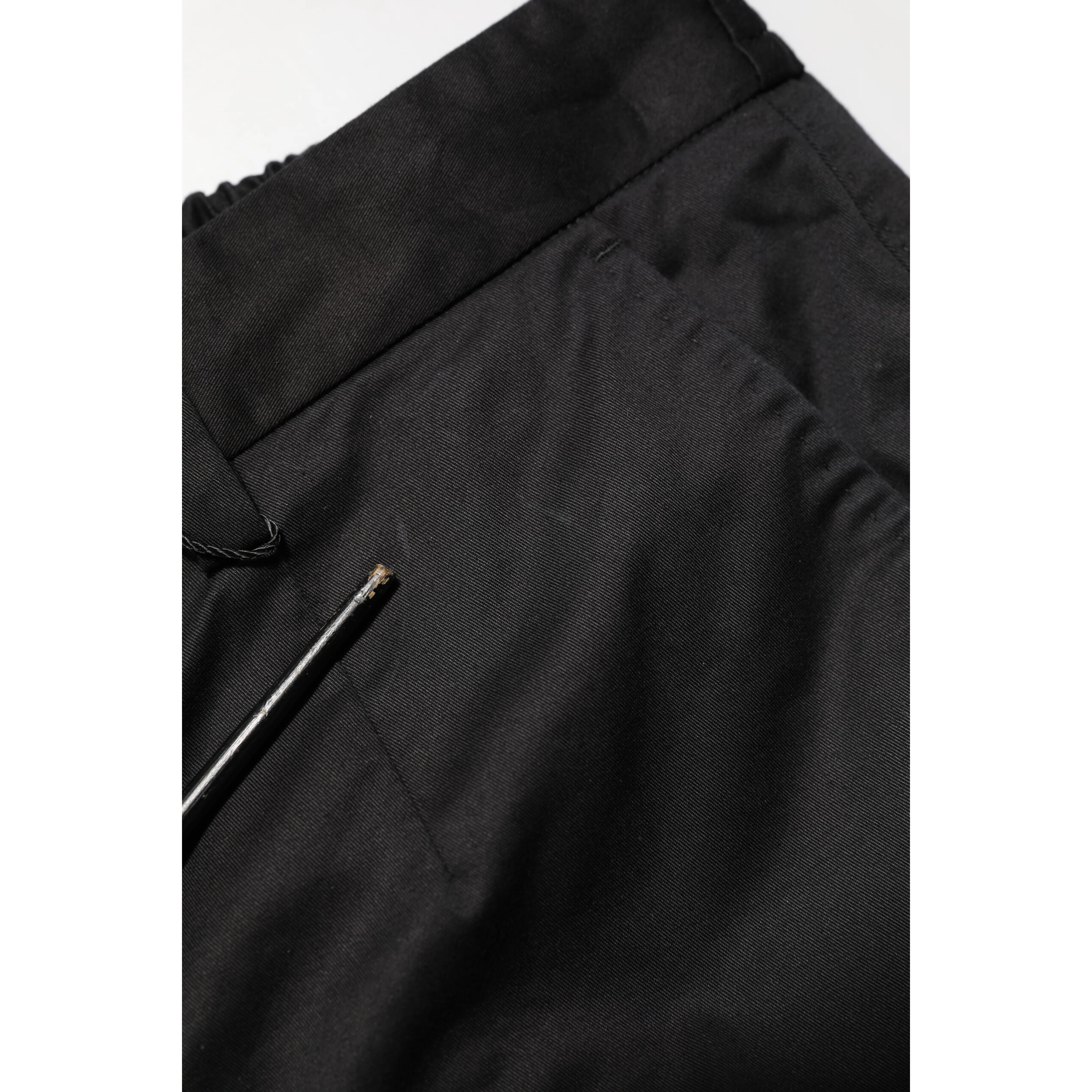 Black Cotton Tapered Men Formal Trousers Pants