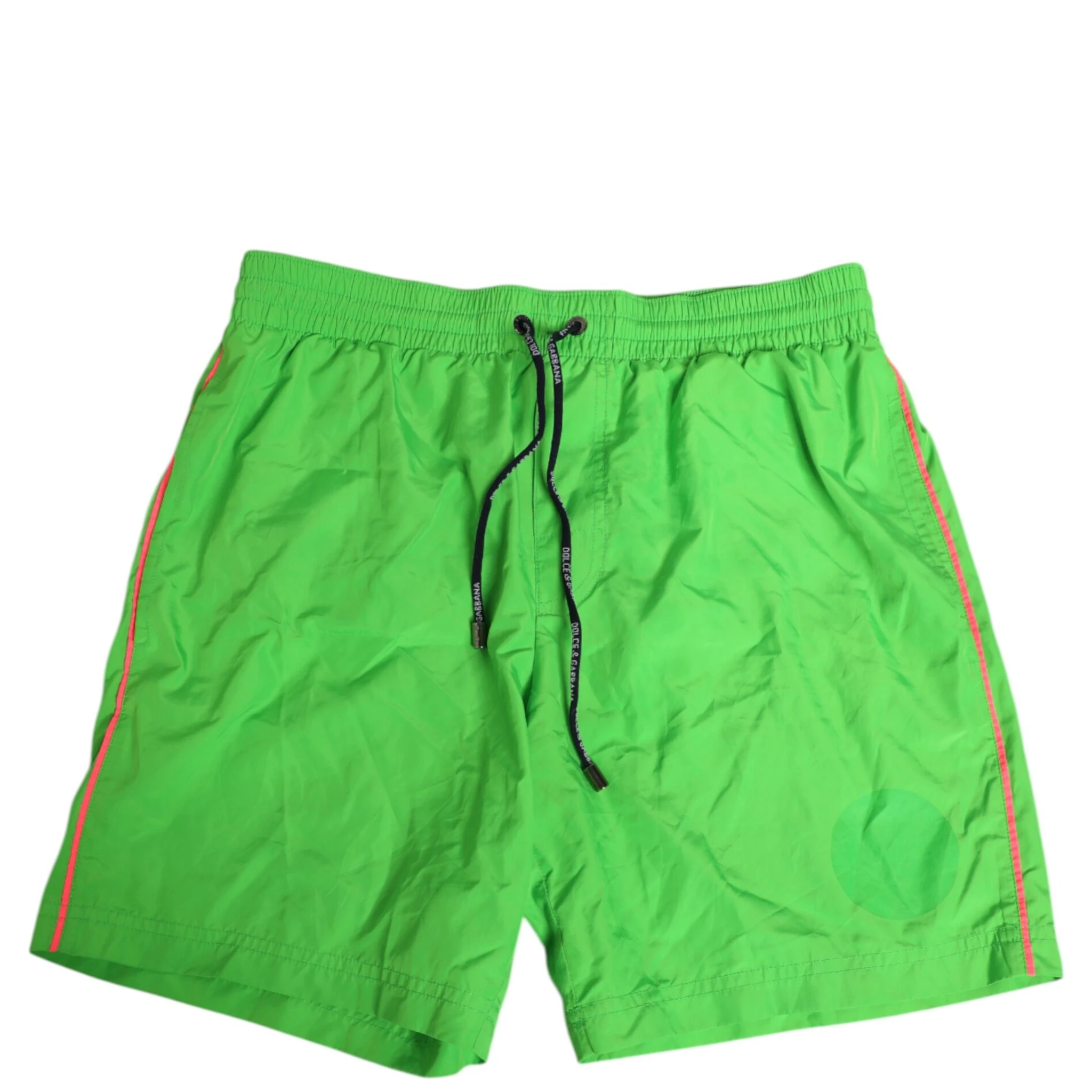 Green Nylon Drawstring Men Shorts Swimwear