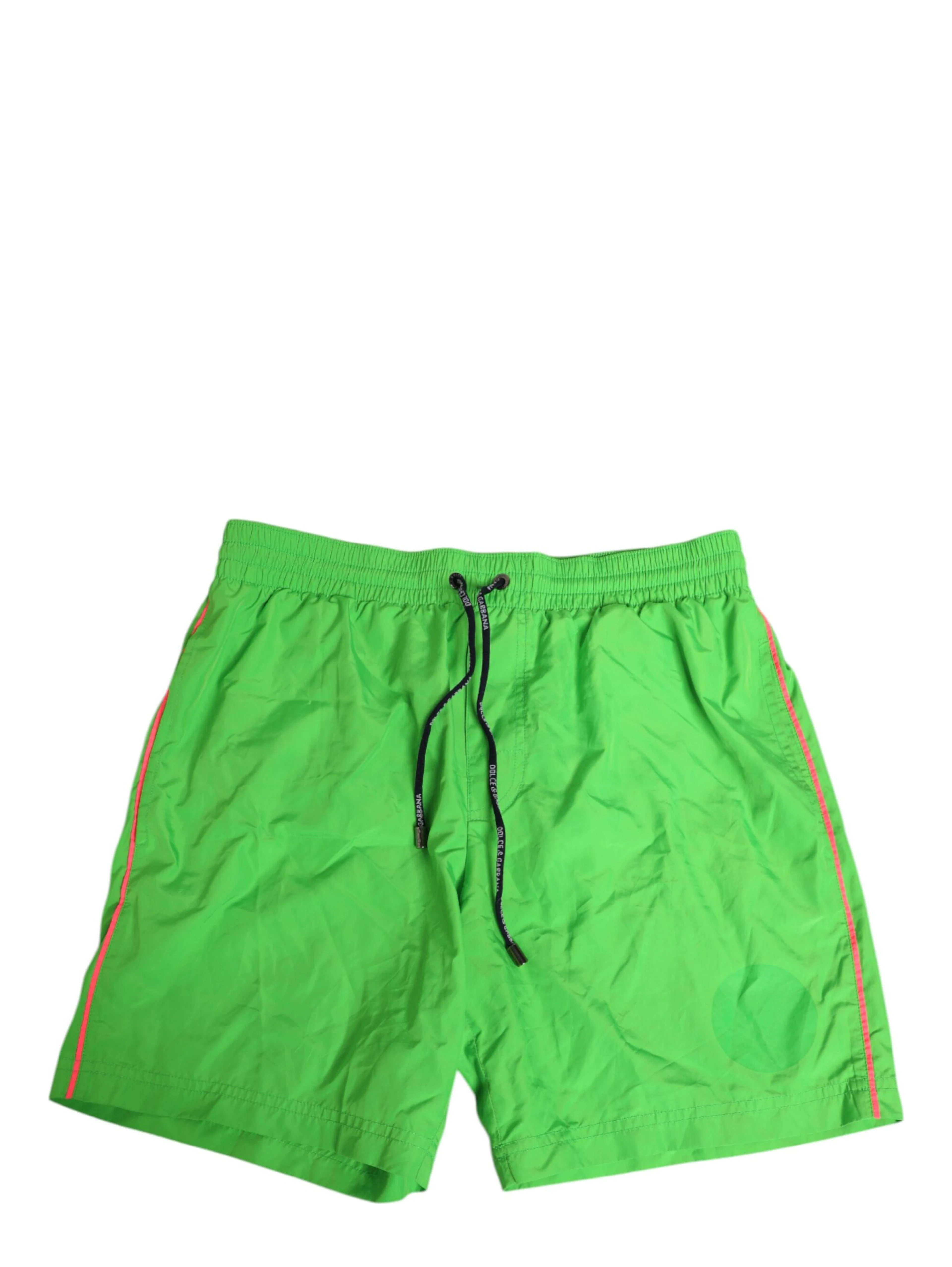 Green Nylon Drawstring Men Shorts Swimwear