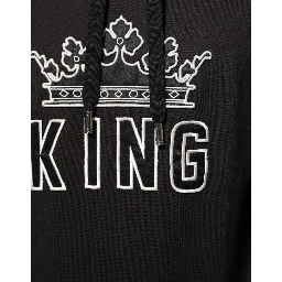 KING Black Orchid Floral Crown Logo Hoodie Sweater