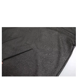 Black Mesh Turtleneck Sheer Blouse Top