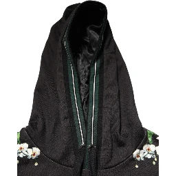 KING Black Orchid Floral Crown Logo Hoodie Sweater