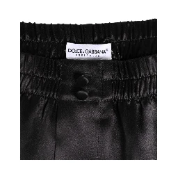 Black Silk Satin Elastic Men Boxer Short Swimwear