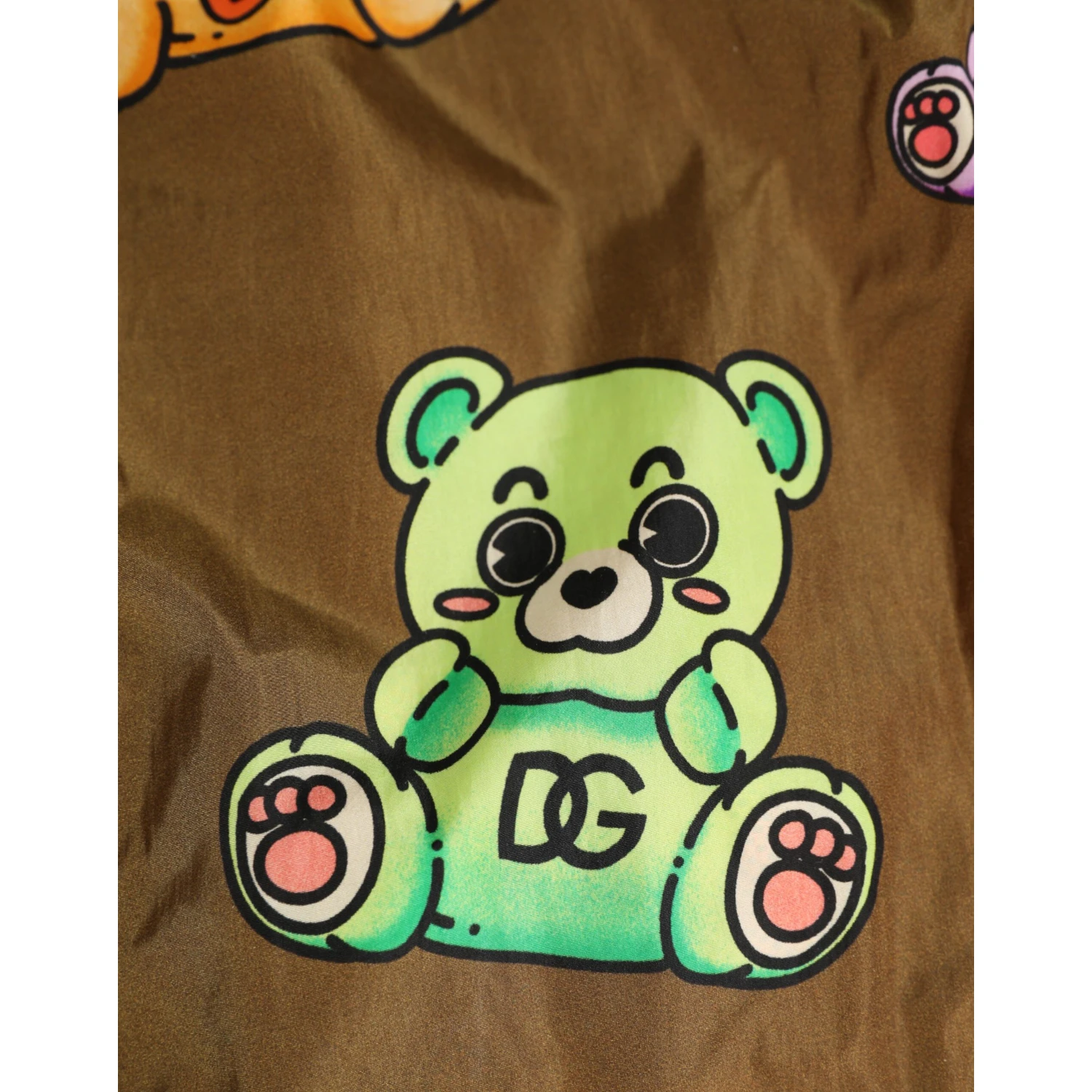 Brown Multicolor Teddy Bear Men Shorts Swimwear