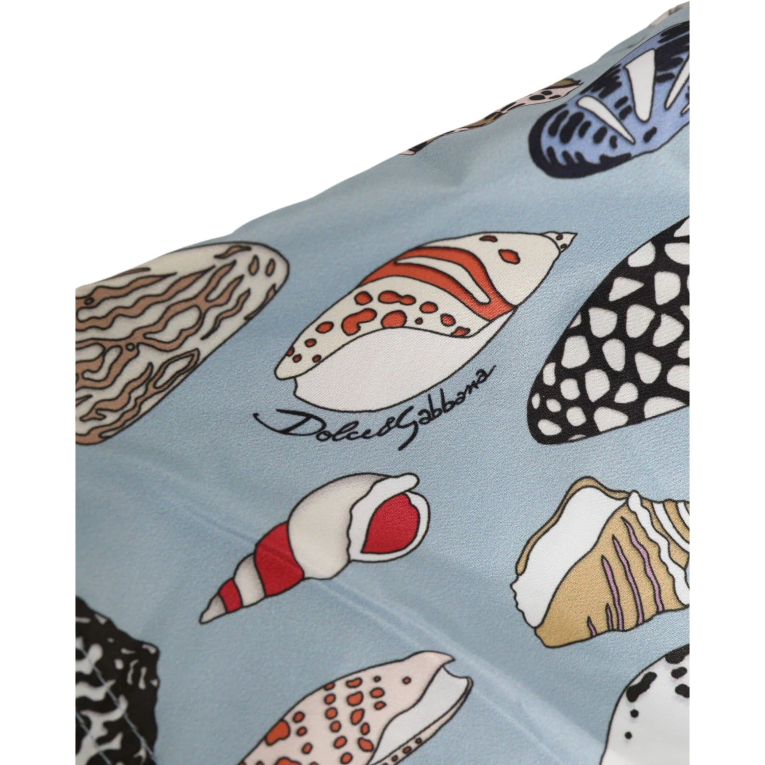 Blue Seashell Print Nylon Men Shorts Swimwear
