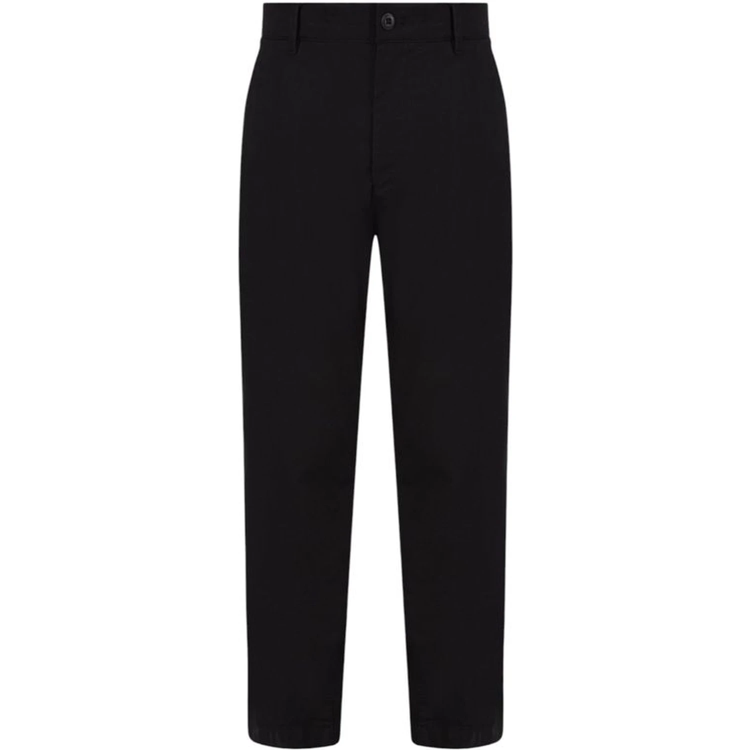 Black Recycled Cotton Chino Pants