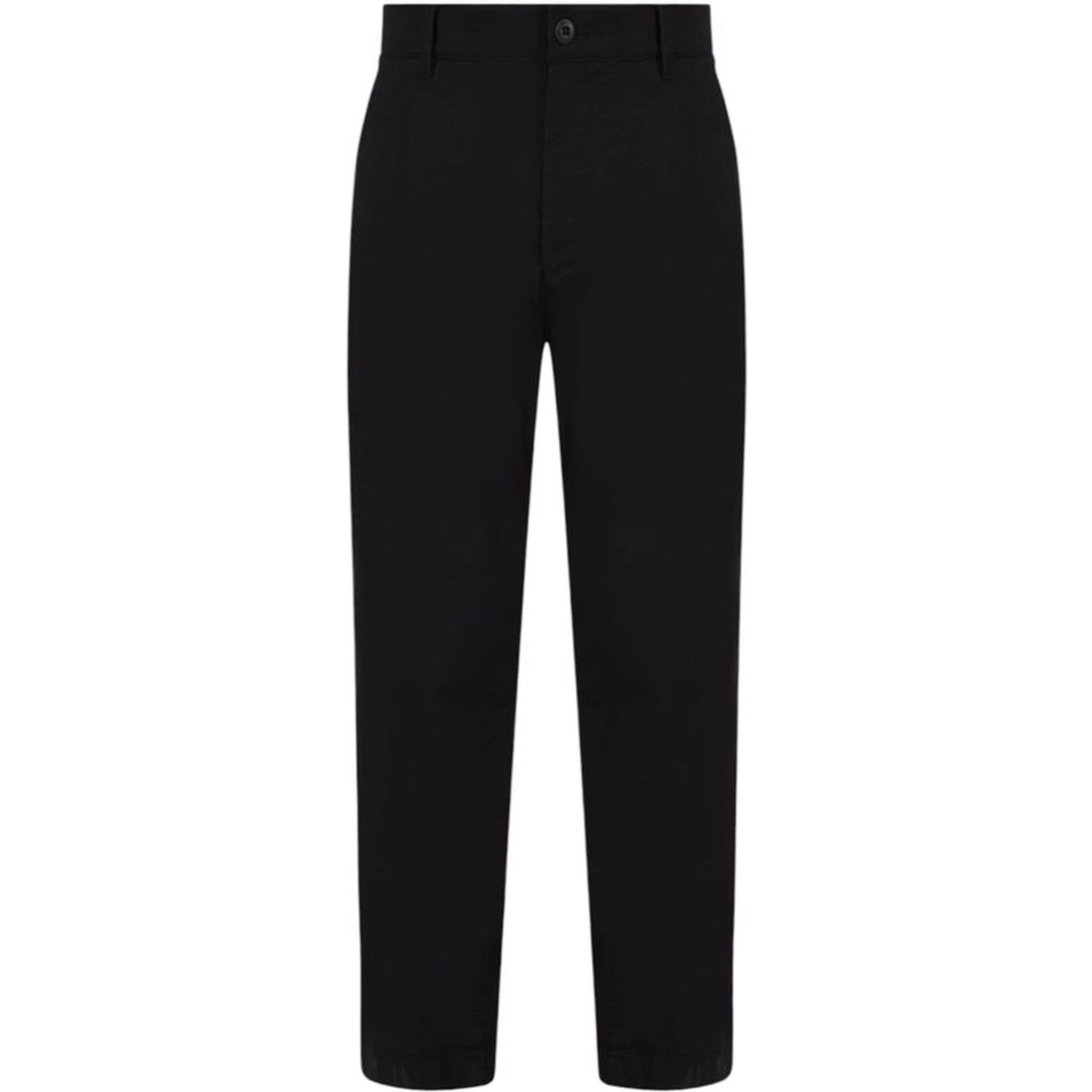 Black Recycled Cotton Chino Pants