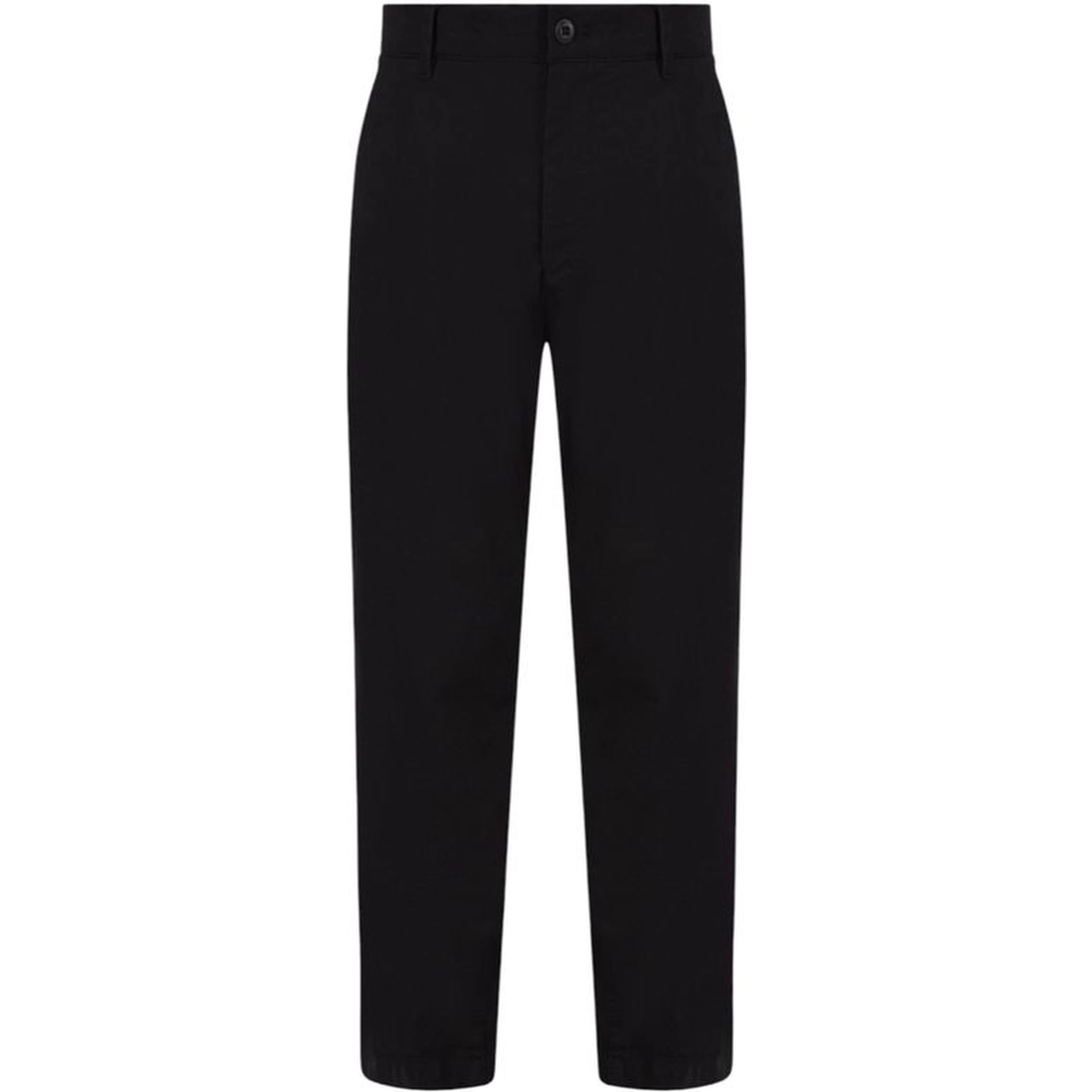 Black Recycled Cotton Chino Pants