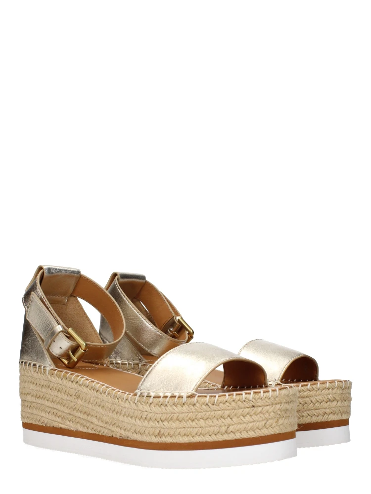 Gold Leather Wedge Sandals alternative