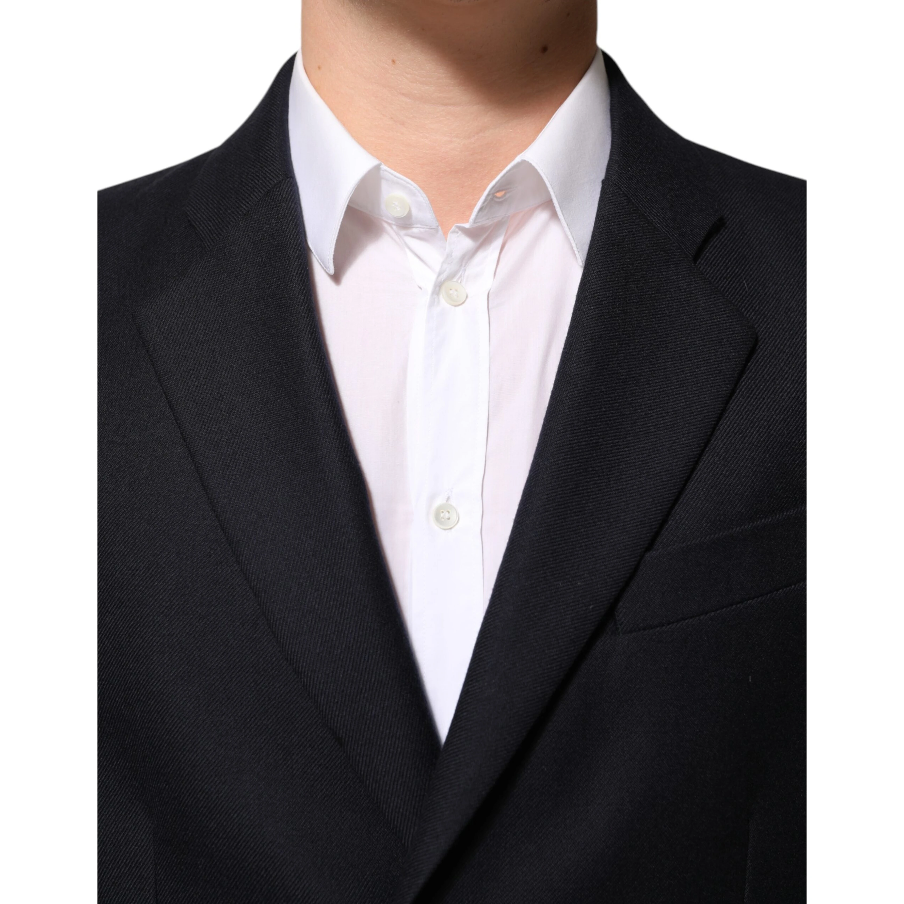 Dark Blue Wool Men Jacket Coat Blazer Suit