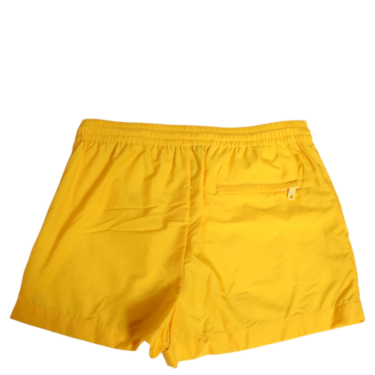 Yellow Nylon Logo Plaque Boxer Shorts Swimwear