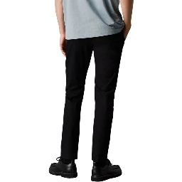 Black Recycled Cotton Chino Pants
