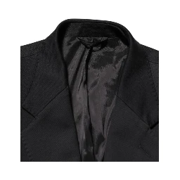 Dark Blue Cotton Men Jacket Coat Blazer Suit