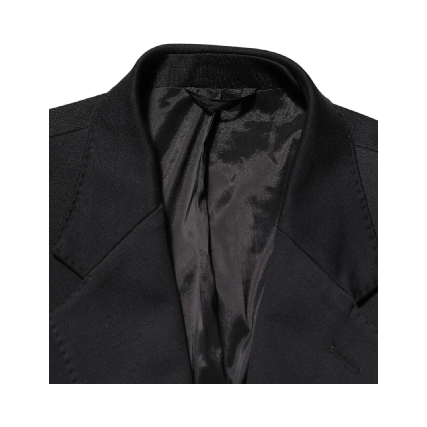 Dark Blue Cotton Men Jacket Coat Blazer Suit