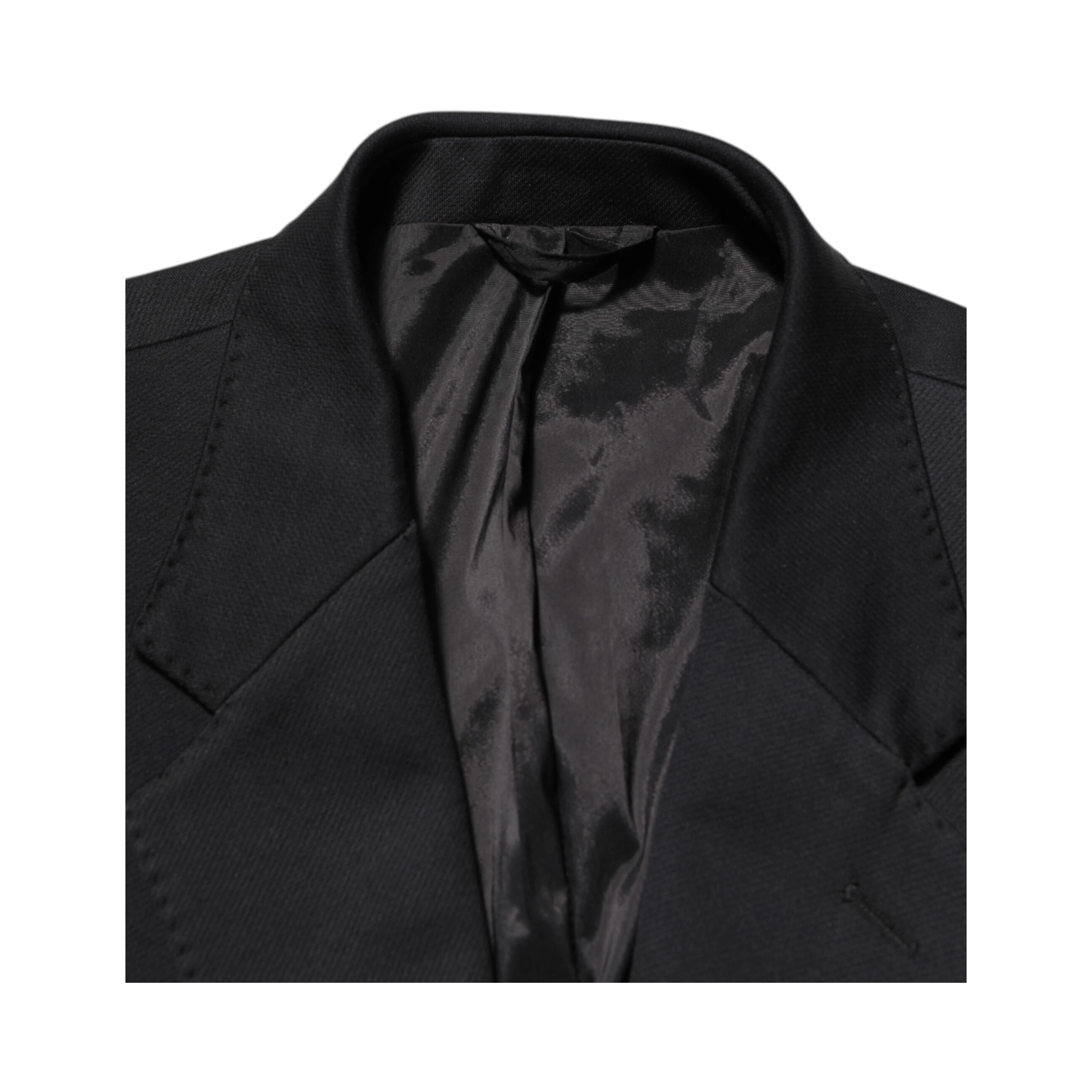 Dark Blue Cotton Men Jacket Coat Blazer Suit