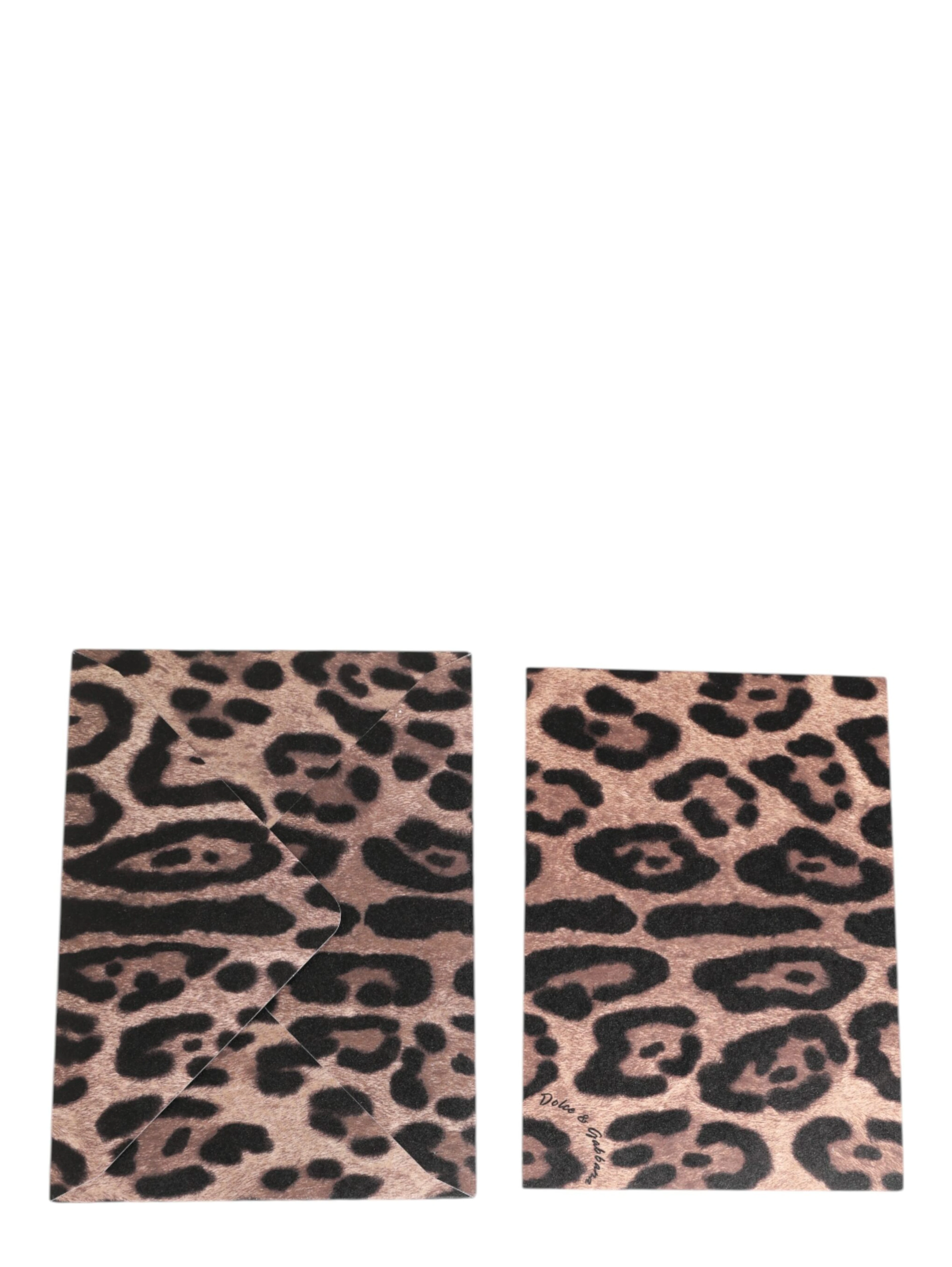 Multicolor Leopard Print Envelope Paper Post Card Holder