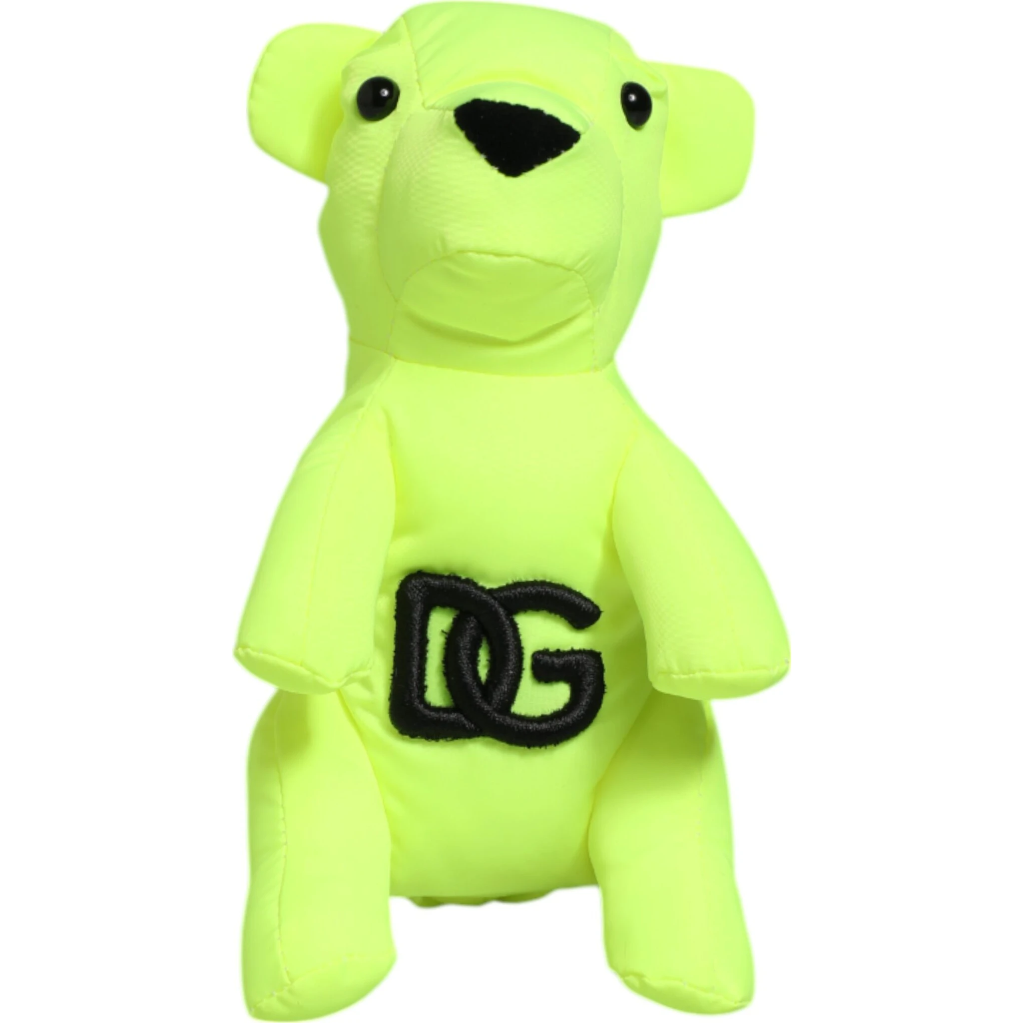 Neon Green Bear Embroidered Logo Men Keychain Clasp Keyring