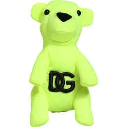 Neon Green Bear Embroidered Logo Men Keychain Clasp  Keyring