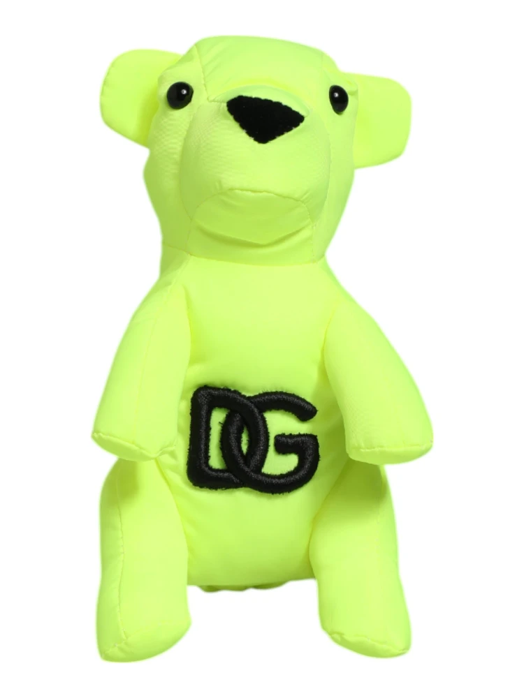 Neon Green Bear Embroidered Logo Men Keychain Clasp  Keyring alternative