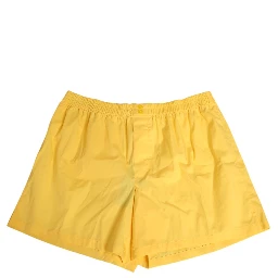 Yellow Cotton Elastic Waistband Short Swimwear