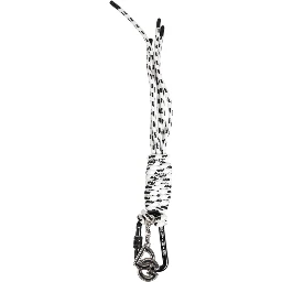 Black White Polyester Tape String DG Logo Keychain Keyring