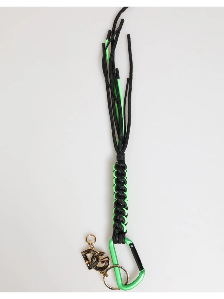 Polyester Multicolor Tape String DG Logo Keychain Keyring alternative