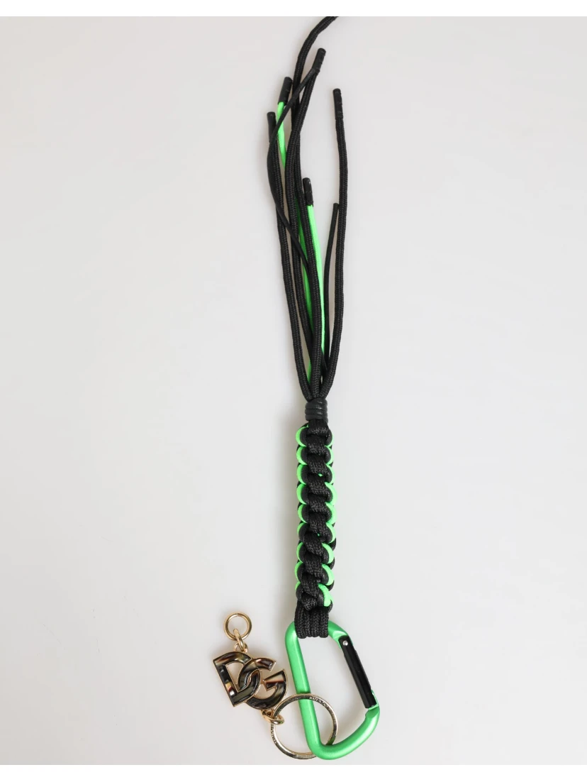 Polyester Multicolor Tape String DG Logo Keychain Keyring