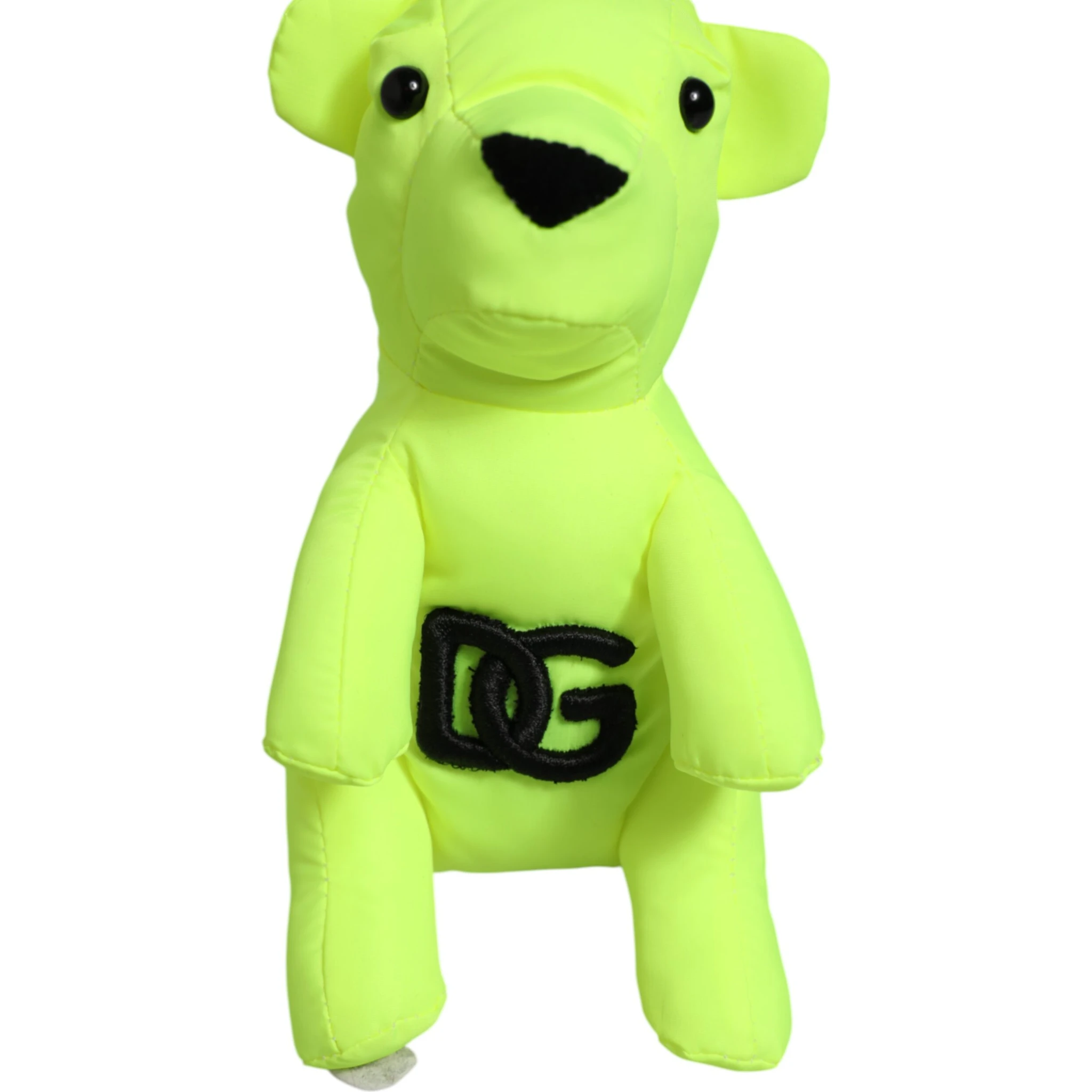 Neon Green Bear Embroidered Logo Men Keychain Clasp Keyring