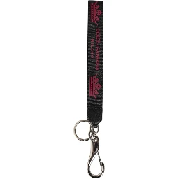 Black Burgundy Nylon DG Logo Crown Holder Keychain Keyring