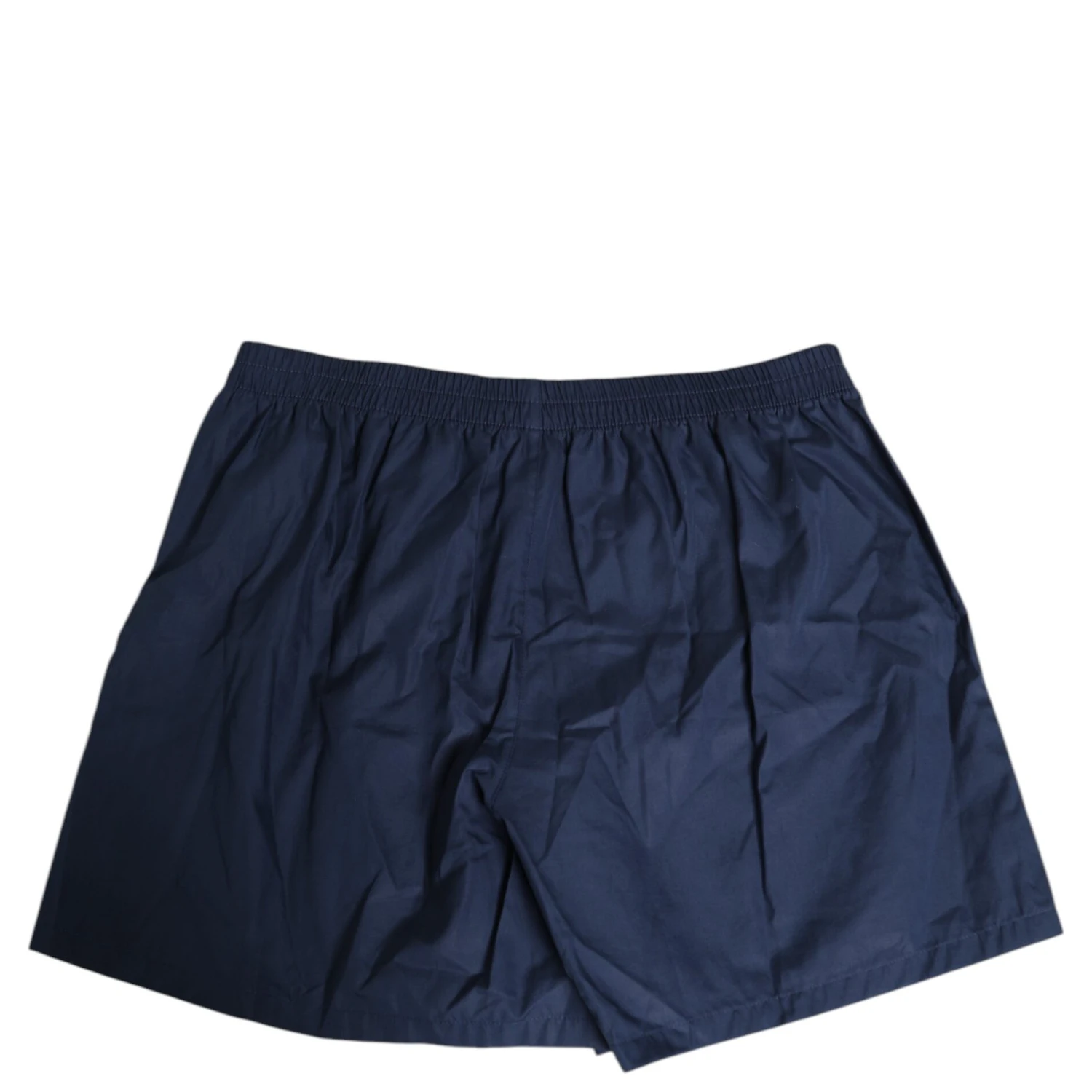 Navy Blue Cotton Elastic Waistband Button Swimwear