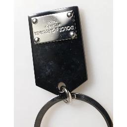 Black Sint Glass Plaque DG Logo Metal PlateKeychain Keyring