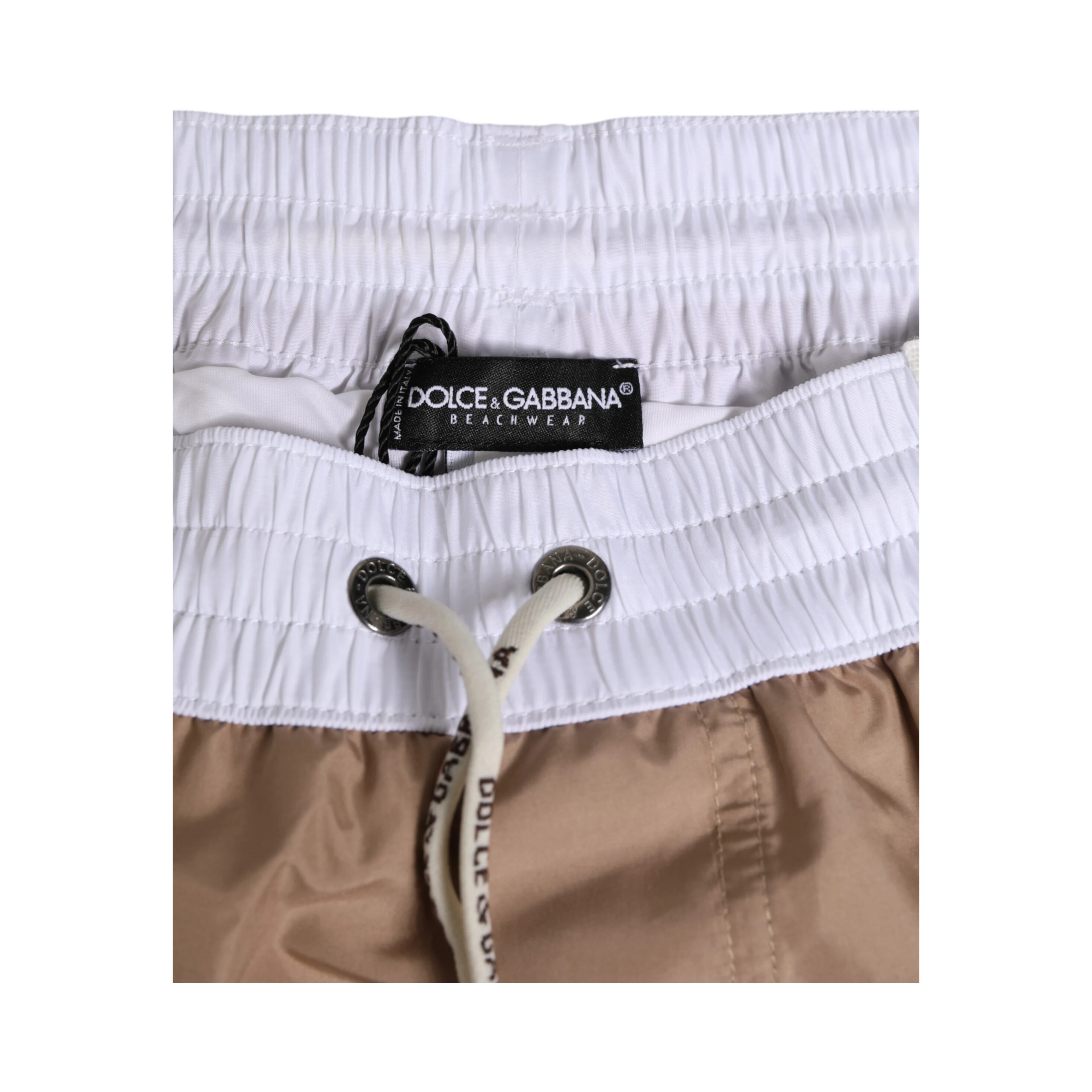 Brown White Polyester Re-Edition Shorts Swimwear