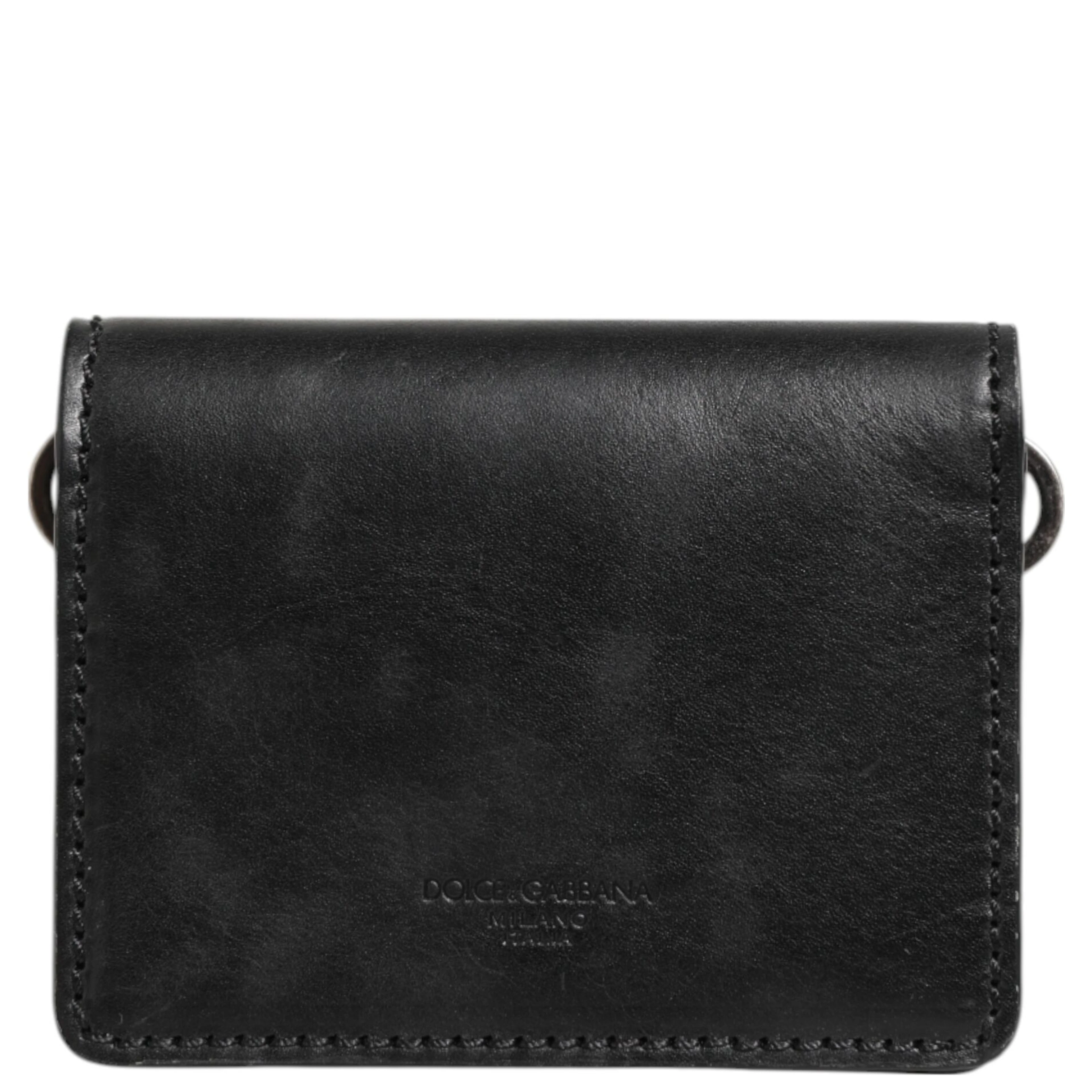 Black Leather Bifold Card Holder Mens Coin Purse Key Clip Wallet