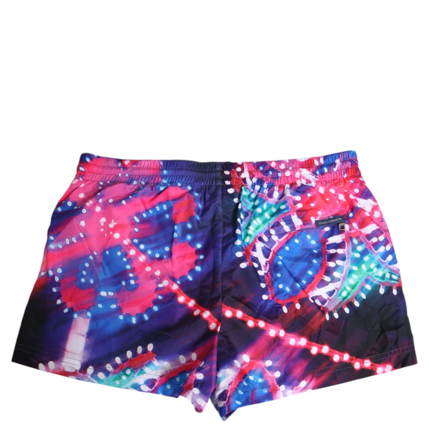 Multicolor Neon Print Polyester Shorts Swimwear