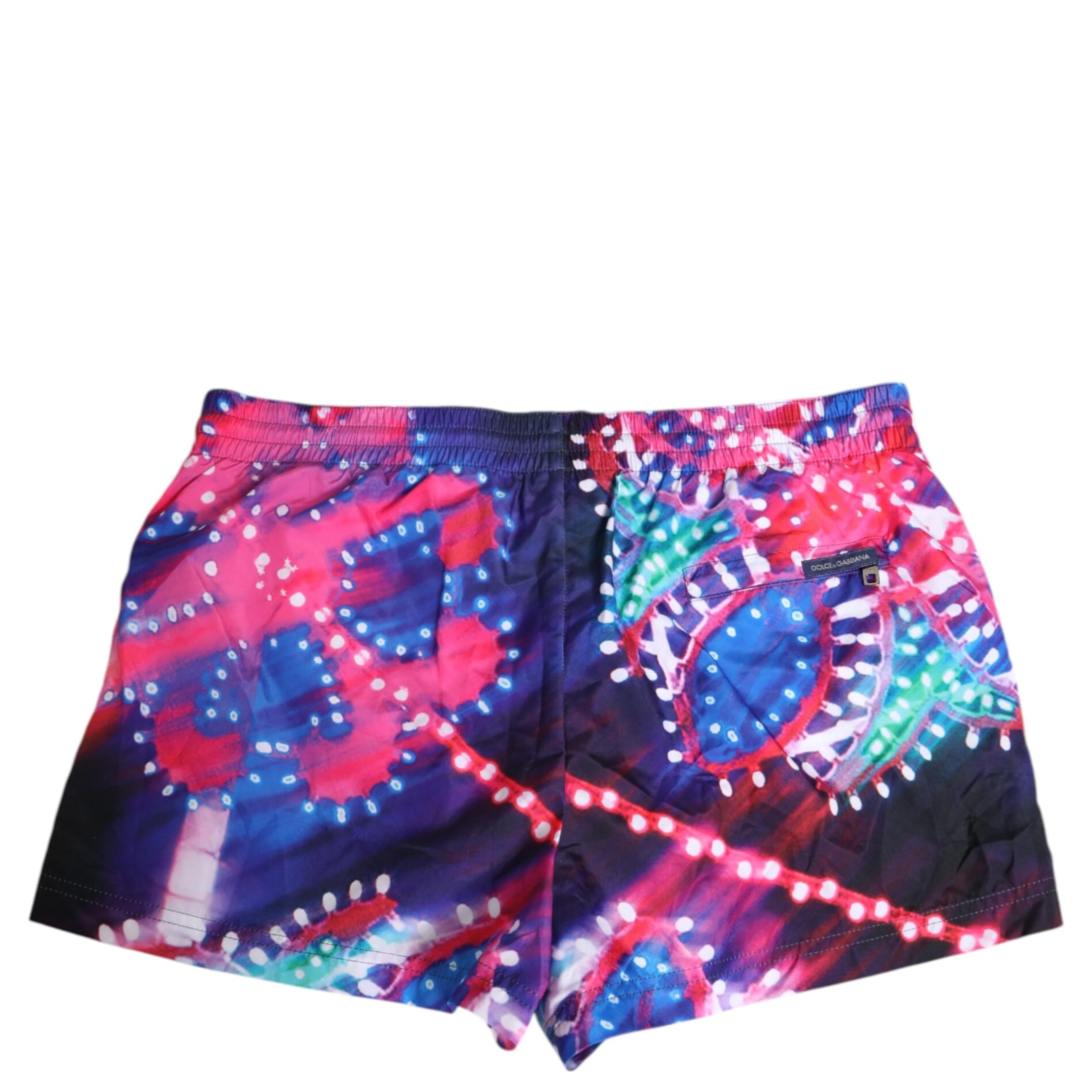 Multicolor Neon Print Polyester Shorts Swimwear