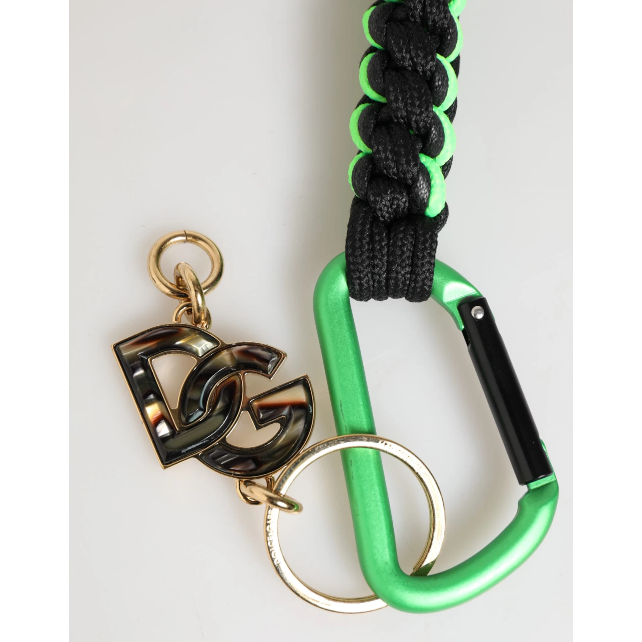 Polyester Multicolor Tape String DG Logo Keychain Keyring