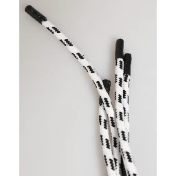 Black White Polyester Tape String DG Logo Keychain Keyring