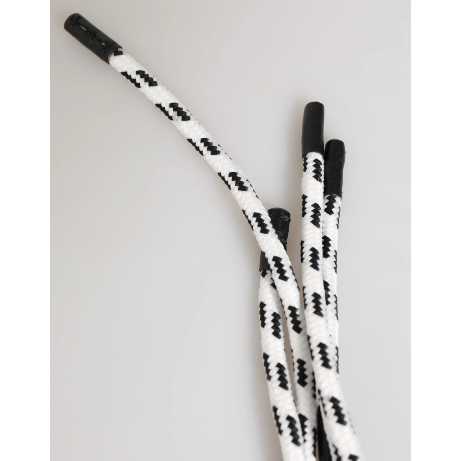 Black White Polyester Tape String DG Logo Keychain Keyring