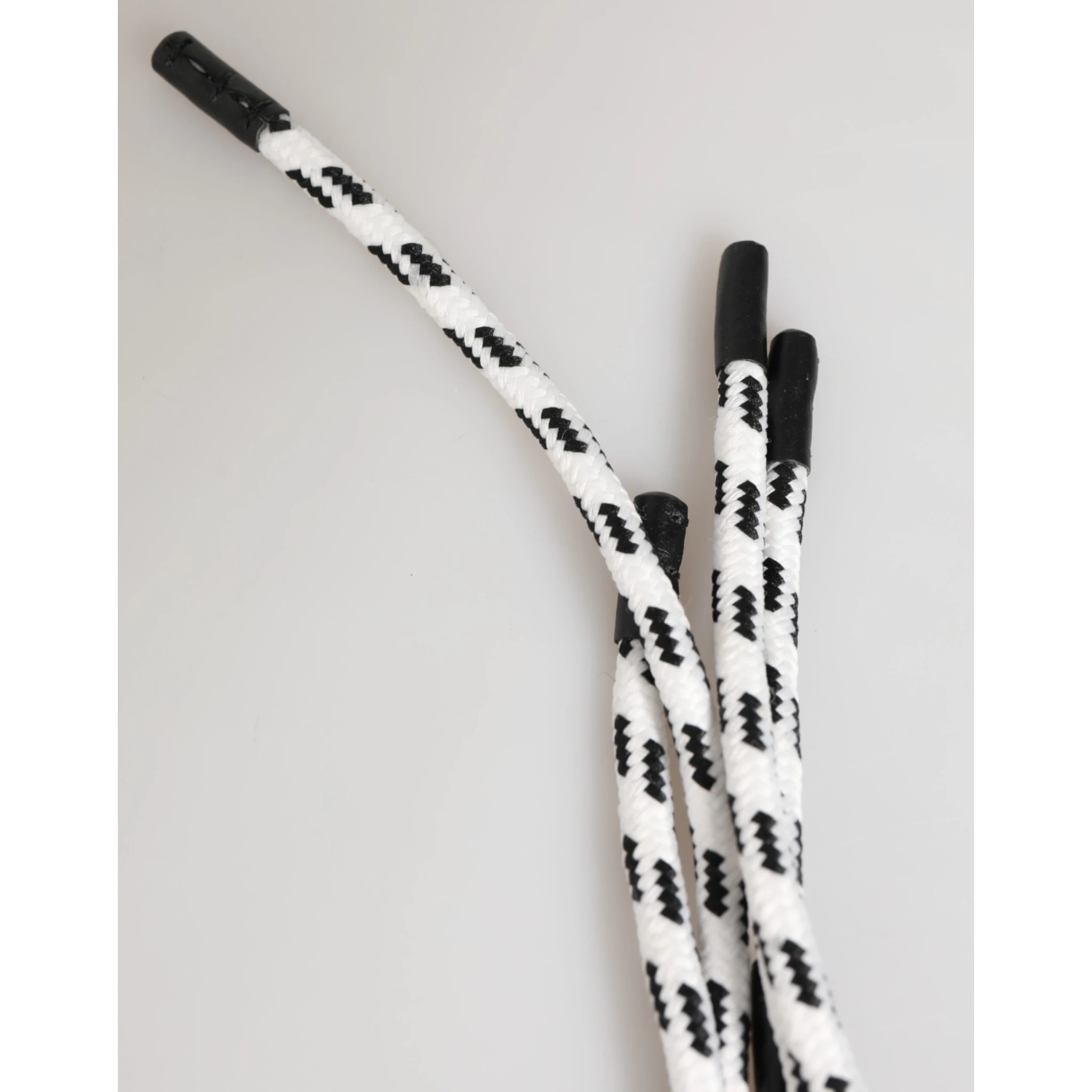 Black White Polyester Tape String DG Logo Keychain Keyring