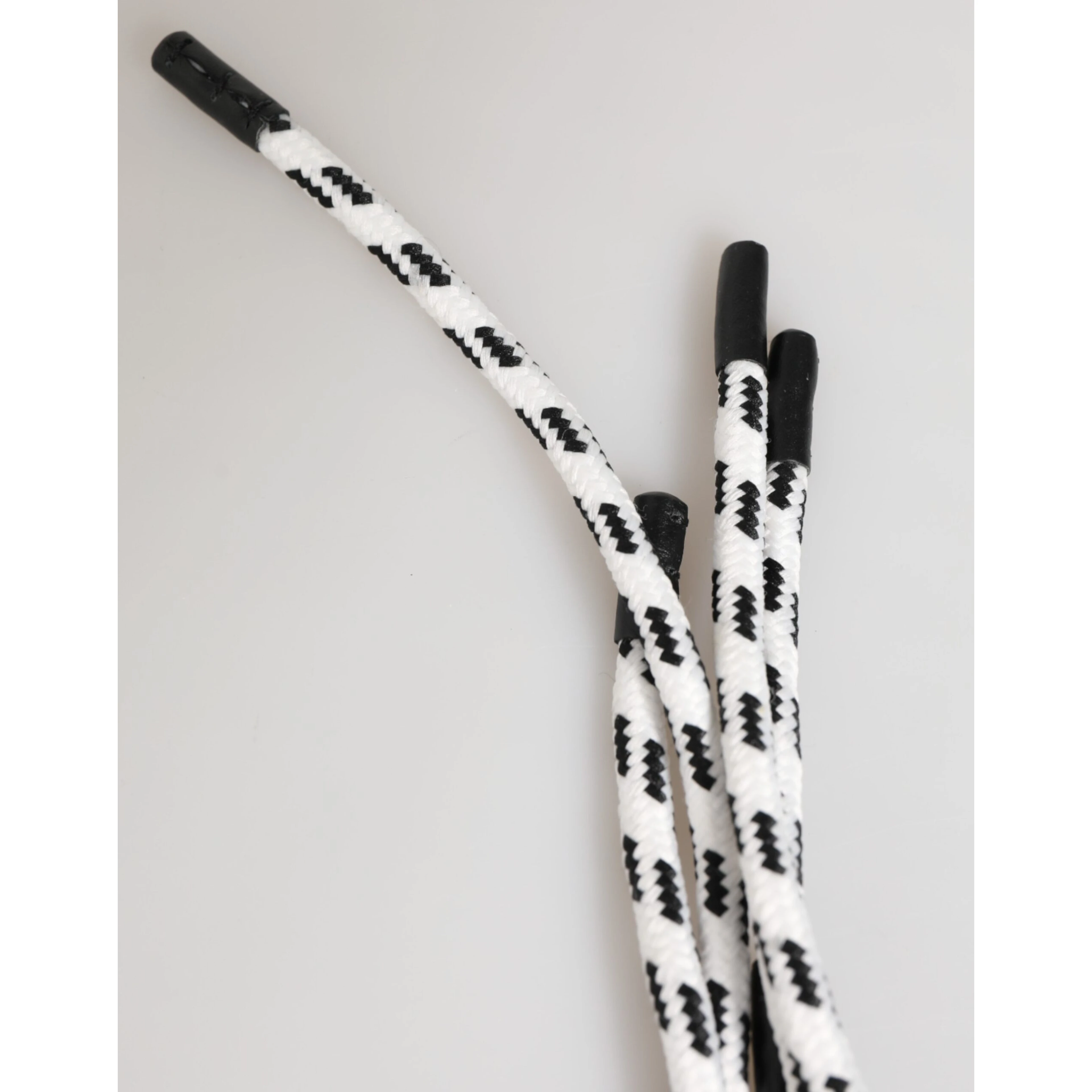 Black White Polyester Tape String DG Logo Keychain Keyring