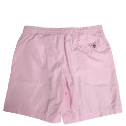 Pink Nylon Logo Side Stripe Beachwear Men Swimwear
