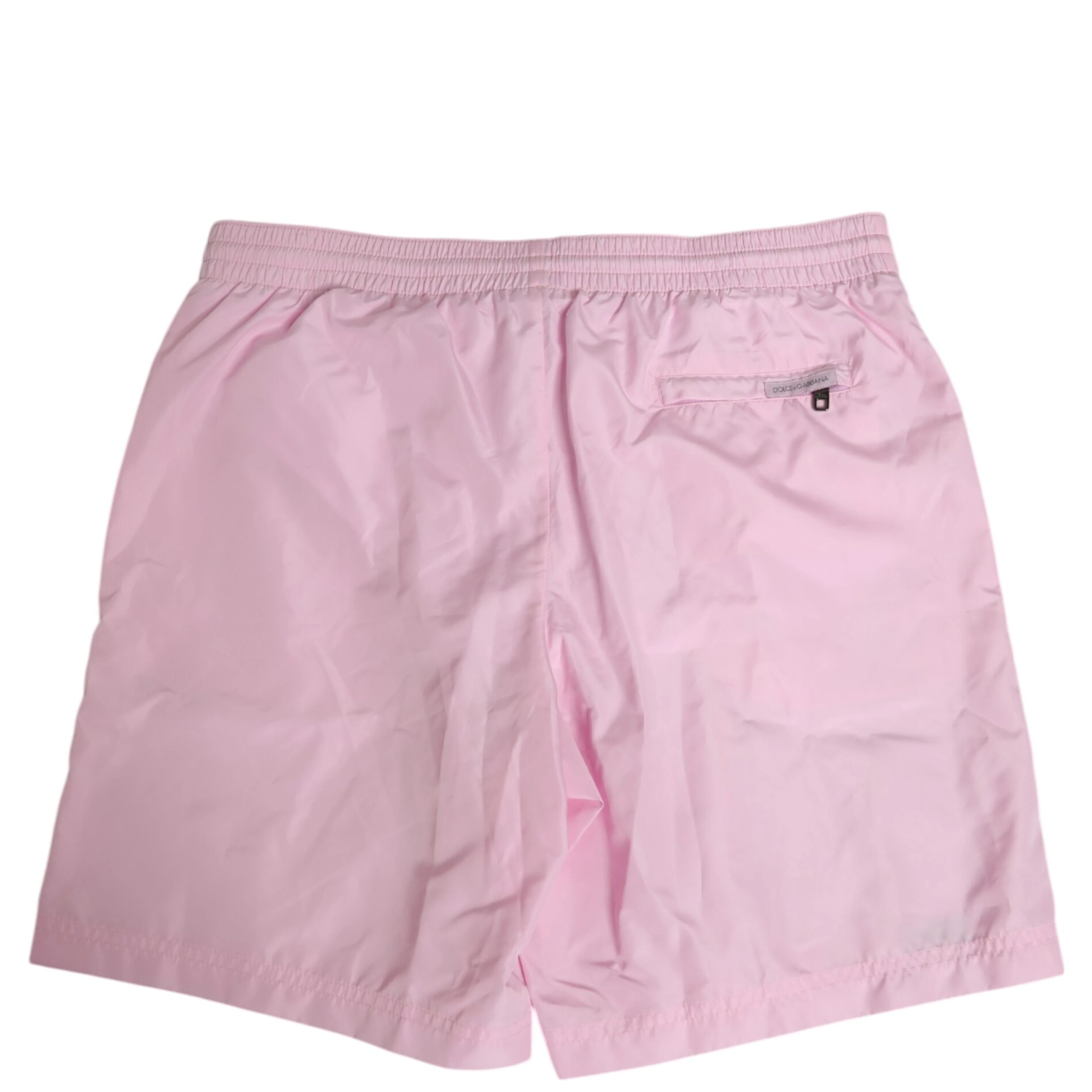 Pink Nylon Logo Side Stripe Beachwear Men Swimwear