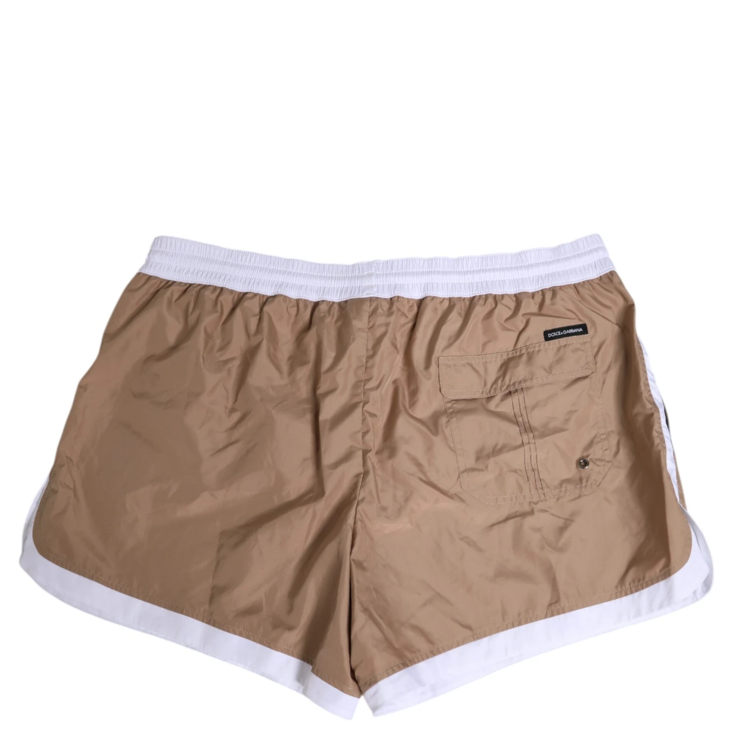Brown White Polyester Re-Edition Shorts Swimwear