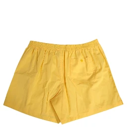 Yellow Cotton Elastic Waistband Short Swimwear