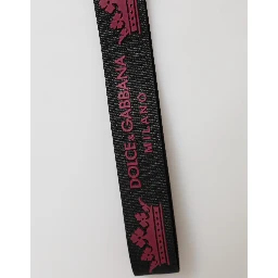 Black Burgundy Nylon DG Logo Crown Holder Keychain Keyring