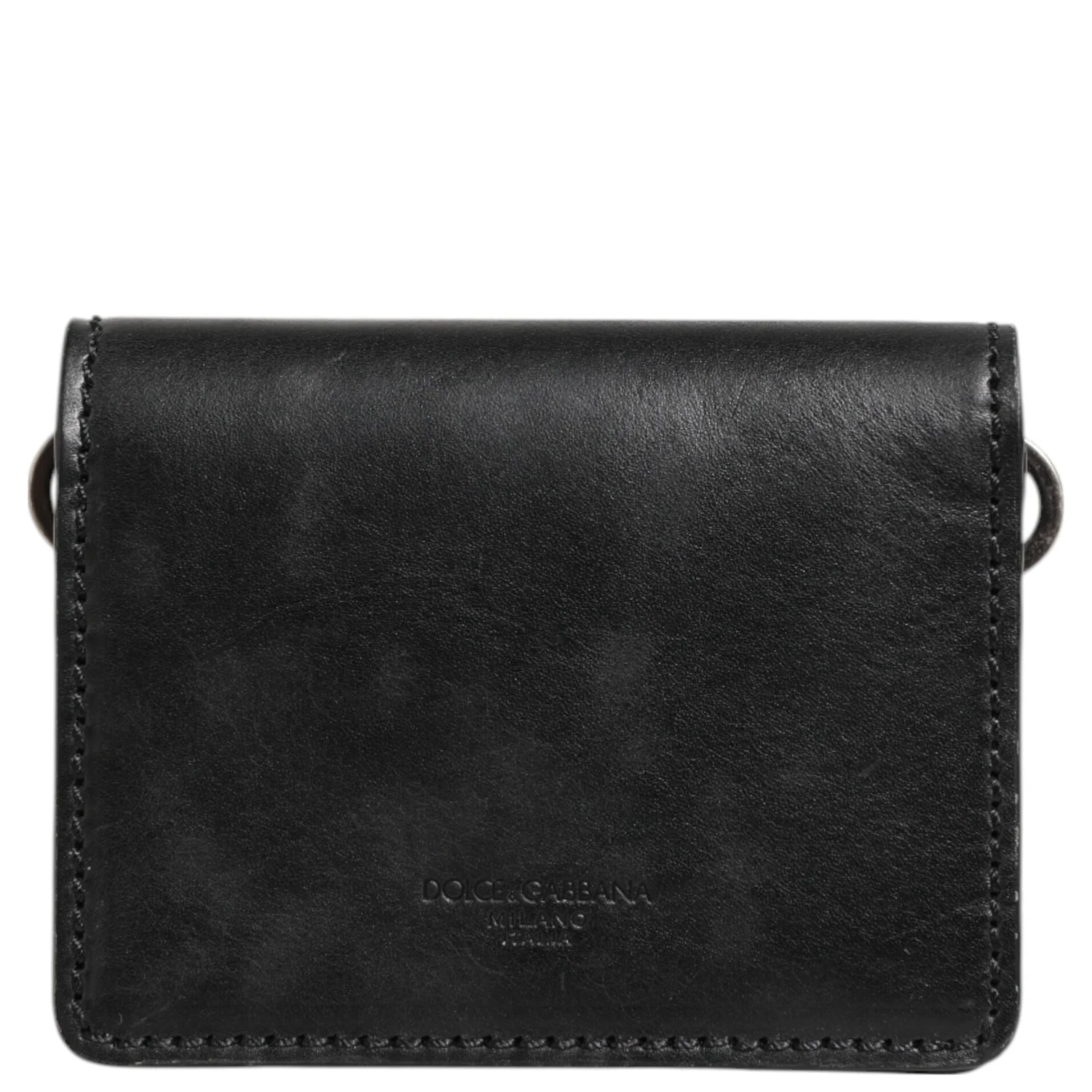 Black Leather Bifold Card Holder Mens Coin Purse Key Clip Wallet