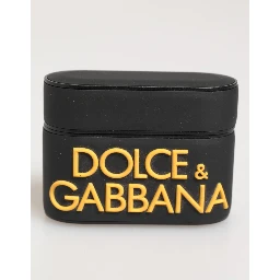 Black Yellow Rubber Logo Embossed Accessory Airpods Case