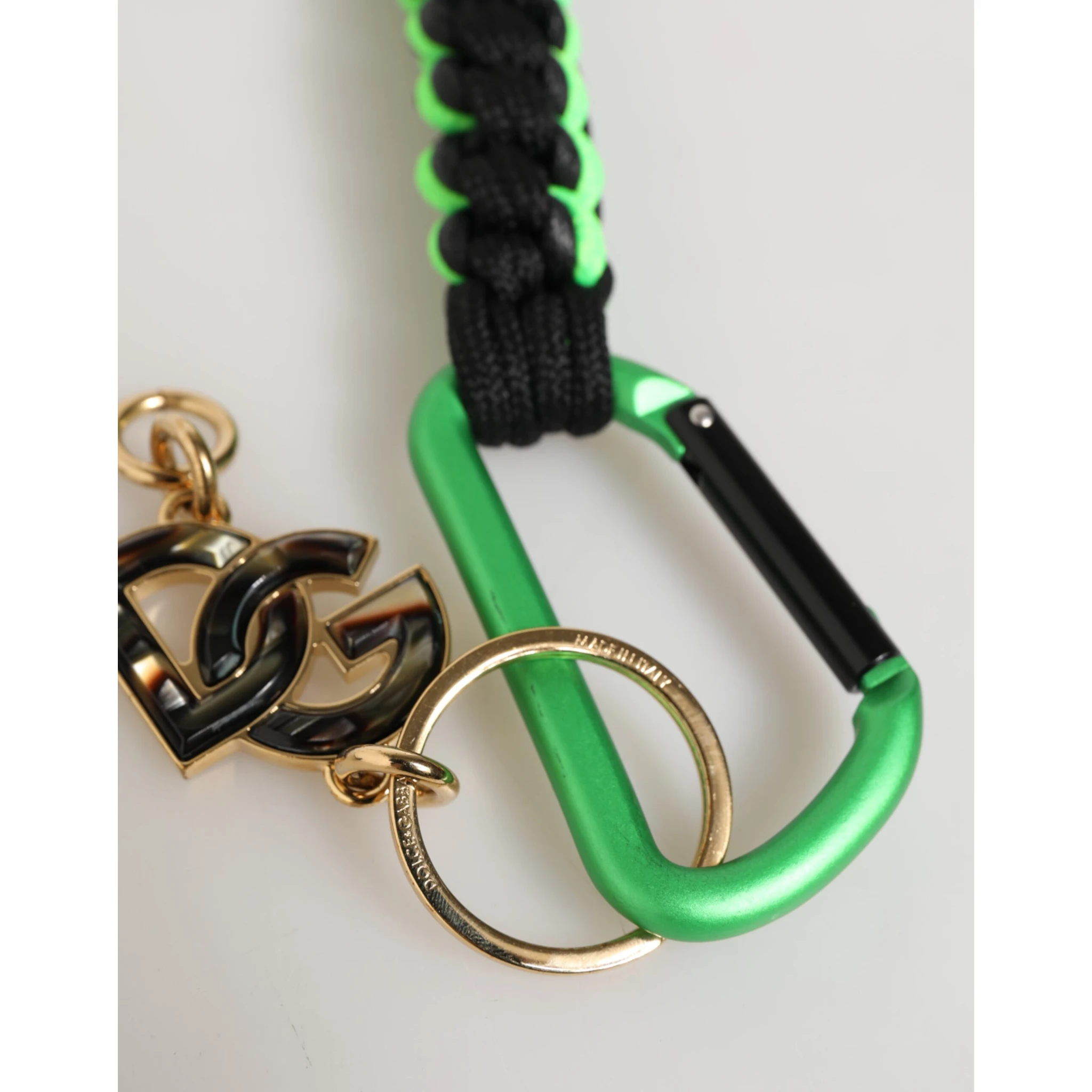Polyester Multicolor Tape String DG Logo Keychain Keyring