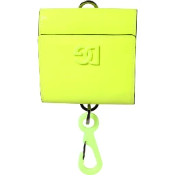 Yellow Green Bifold DG Logo Neck Strap Cardholder Wallet