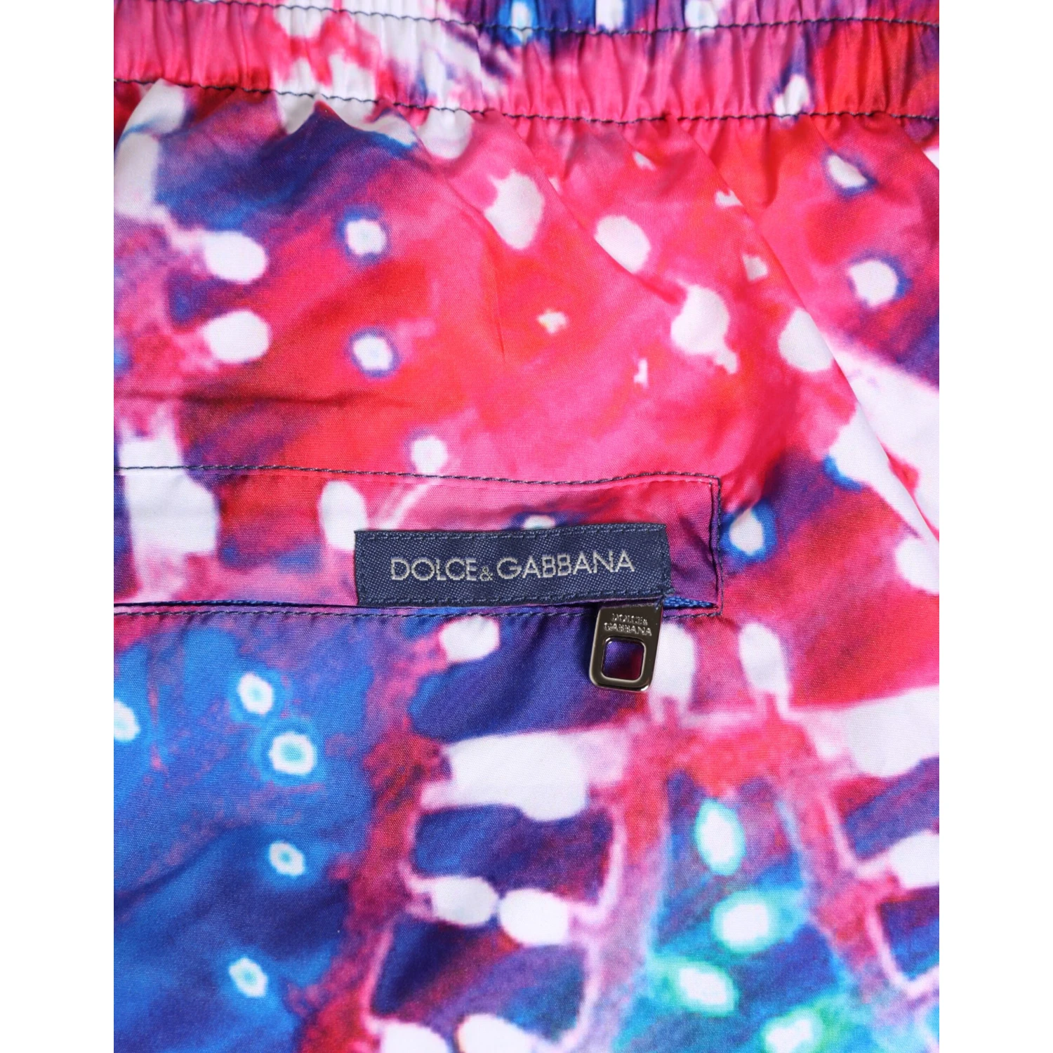 Multicolor Neon Print Polyester Shorts Swimwear